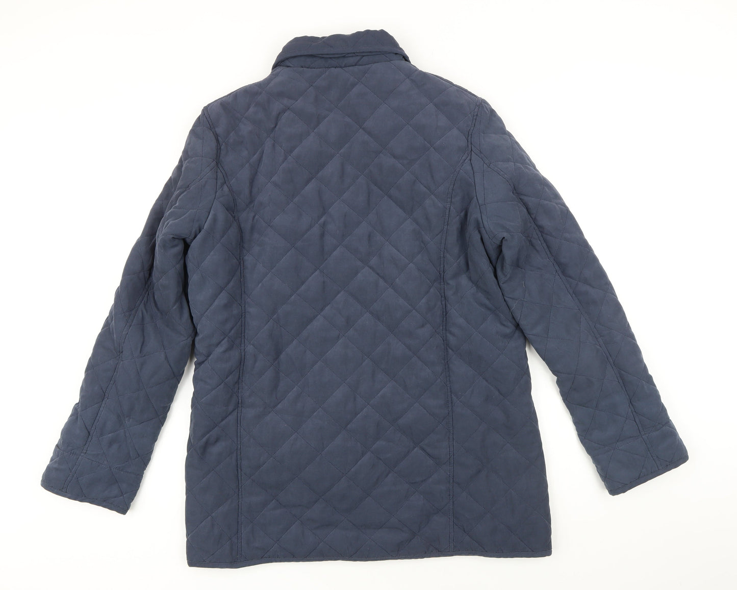 Damart Womens Blue Jacket Coat Size 14 Snap