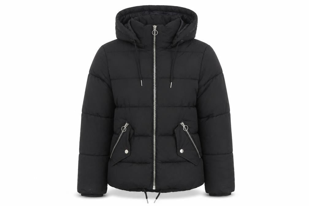 Womens UK Size 8 Topshop Black Puffer Jacket