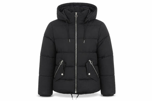 Womens UK Size 8 Topshop Black Puffer Jacket