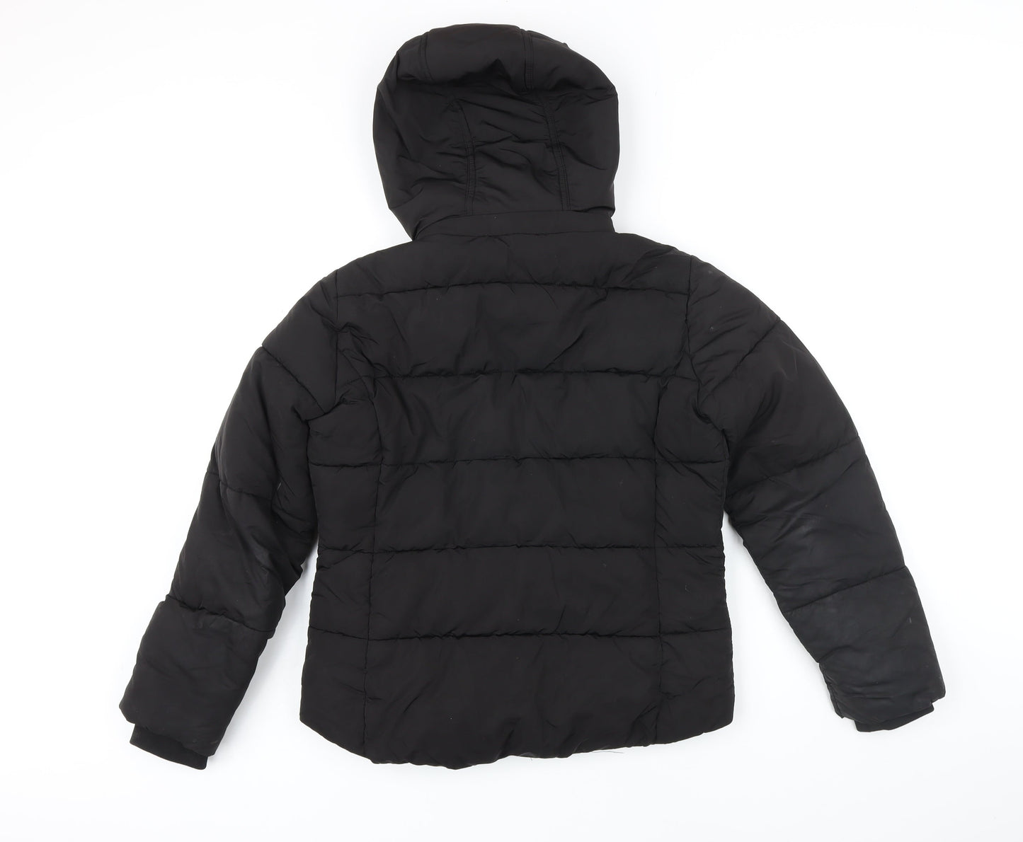 Womens UK Size 8 Topshop Black Puffer Jacket