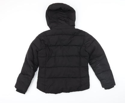 Womens UK Size 8 Topshop Black Puffer Jacket