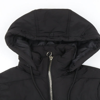 Womens UK Size 8 Topshop Black Puffer Jacket