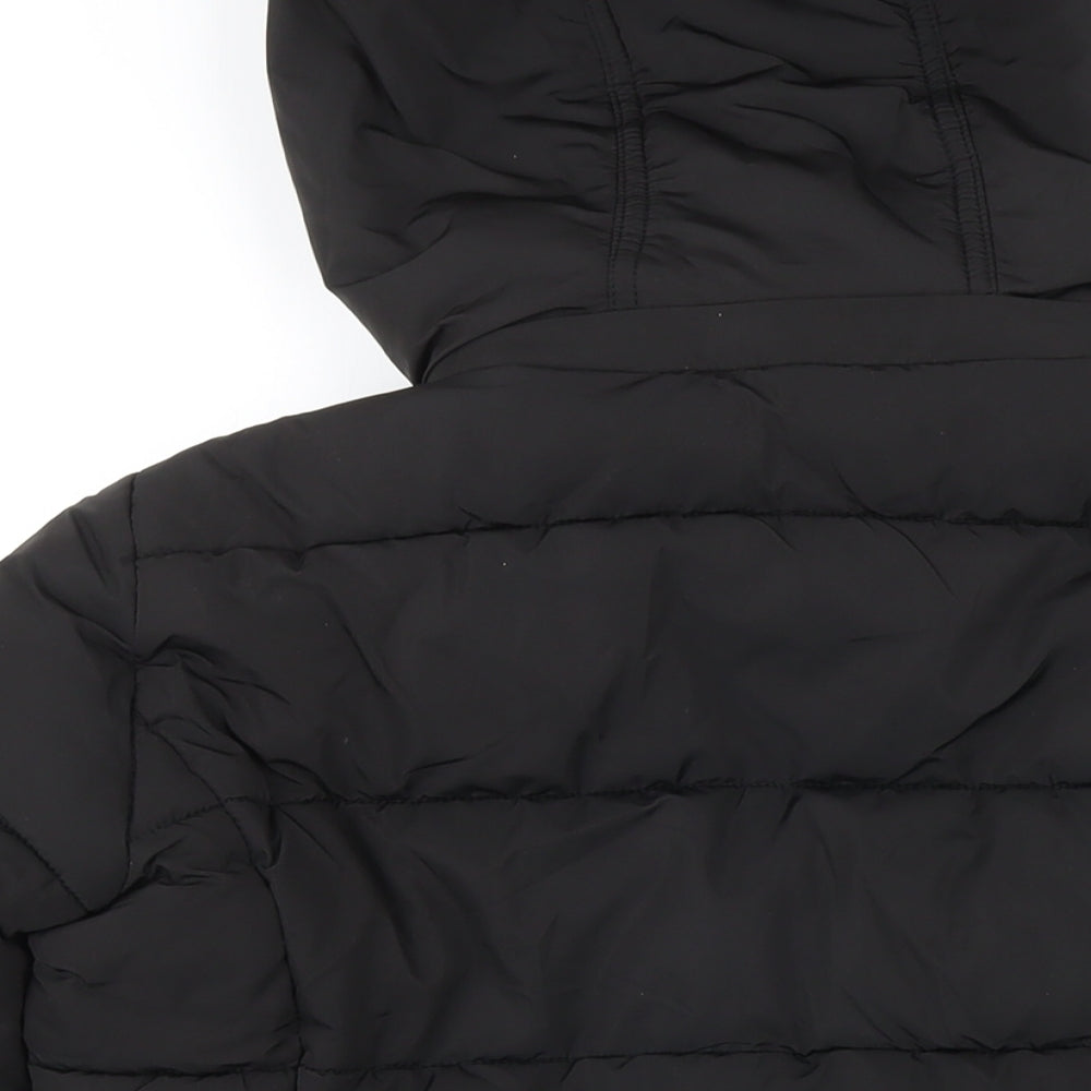 Womens UK Size 8 Topshop Black Puffer Jacket