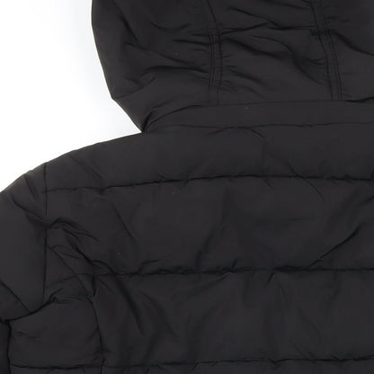 Womens UK Size 8 Topshop Black Puffer Jacket