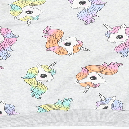 H&M Girls Grey Geometric Cotton Pullover Sweatshirt Size 9-10 Years - My little pony