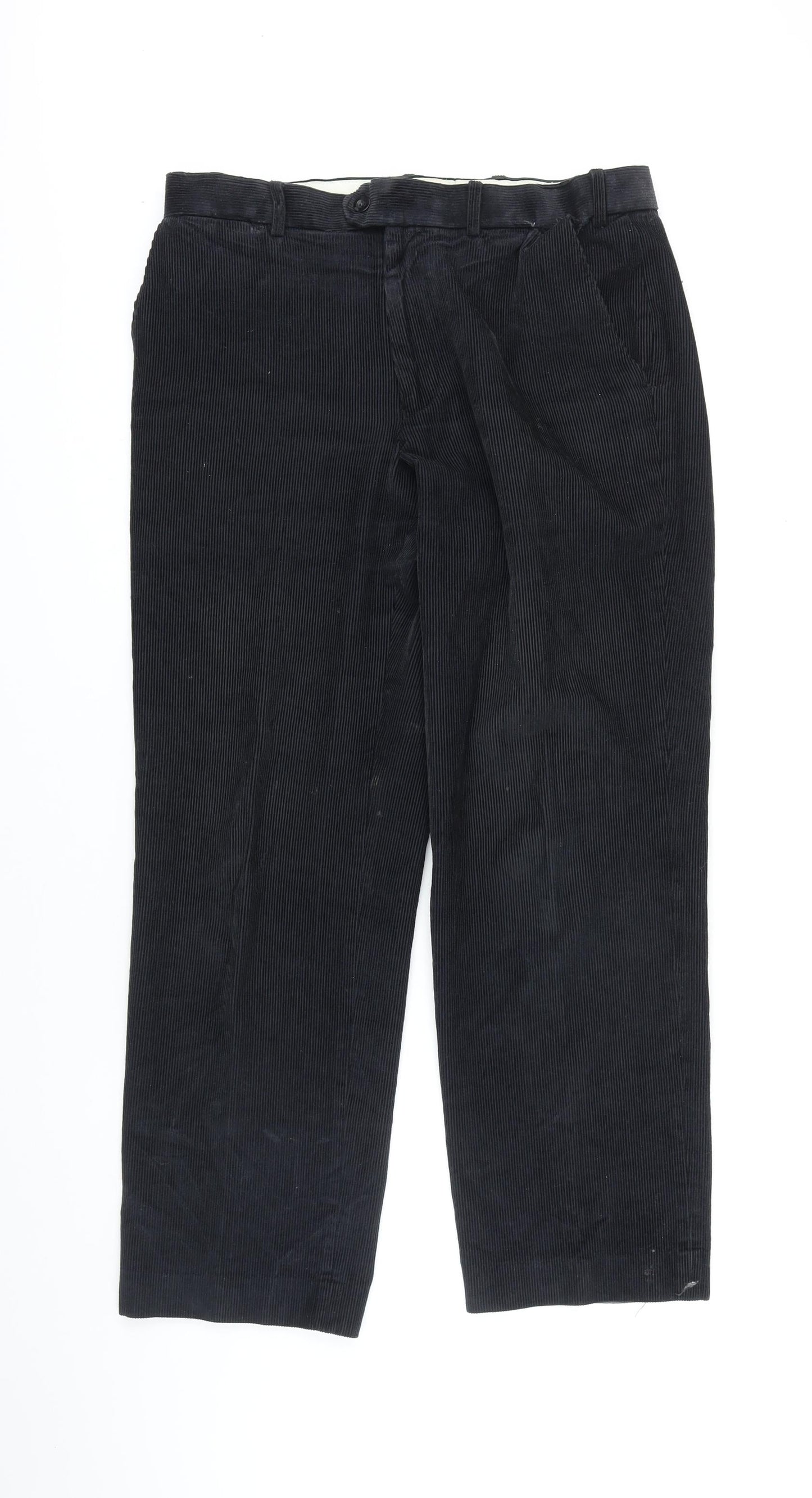 Mens UK Size 32 in M&S Regular Fit  Black Trousers