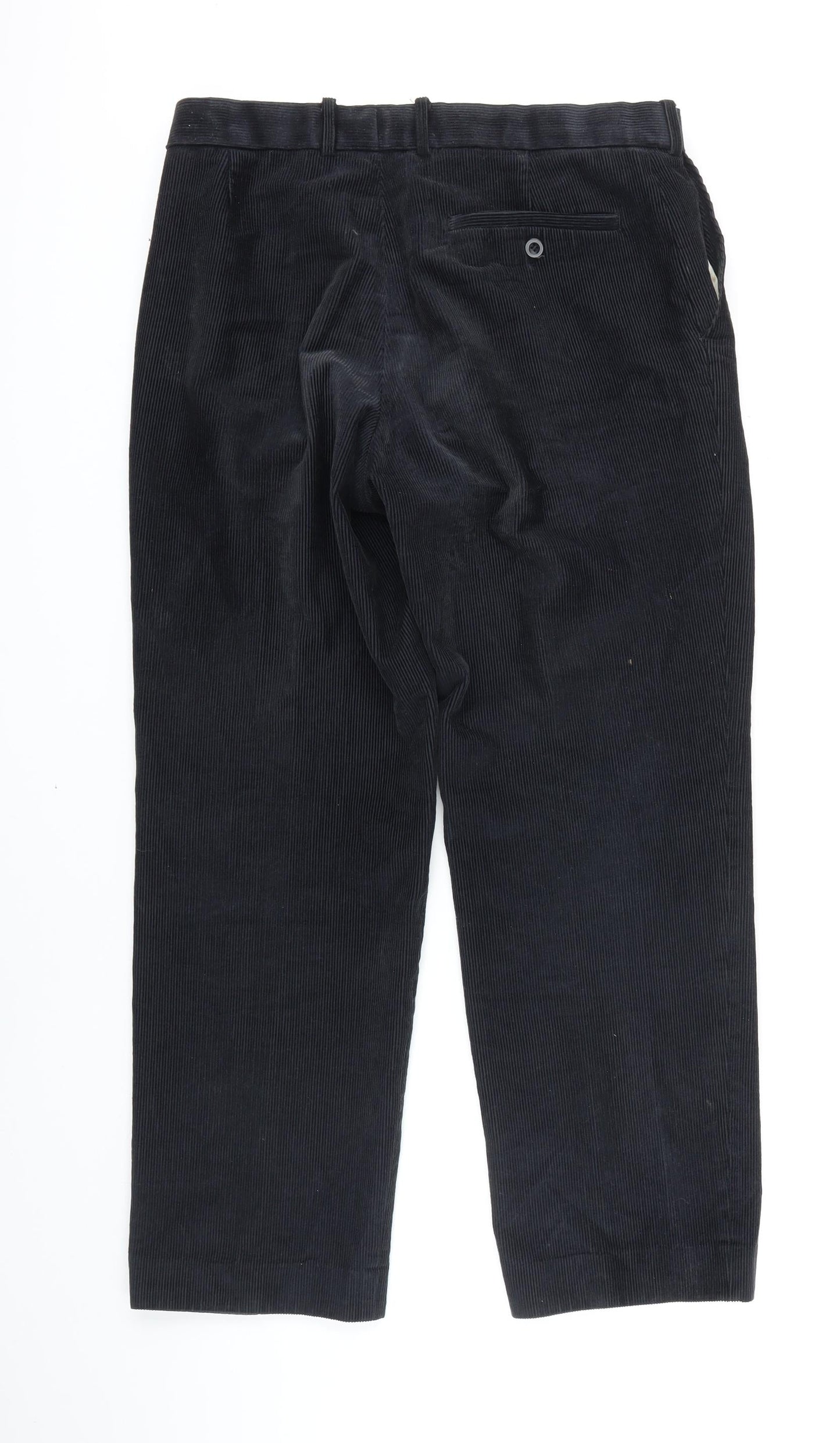 Mens UK Size 32 in M&S Regular Fit  Black Trousers