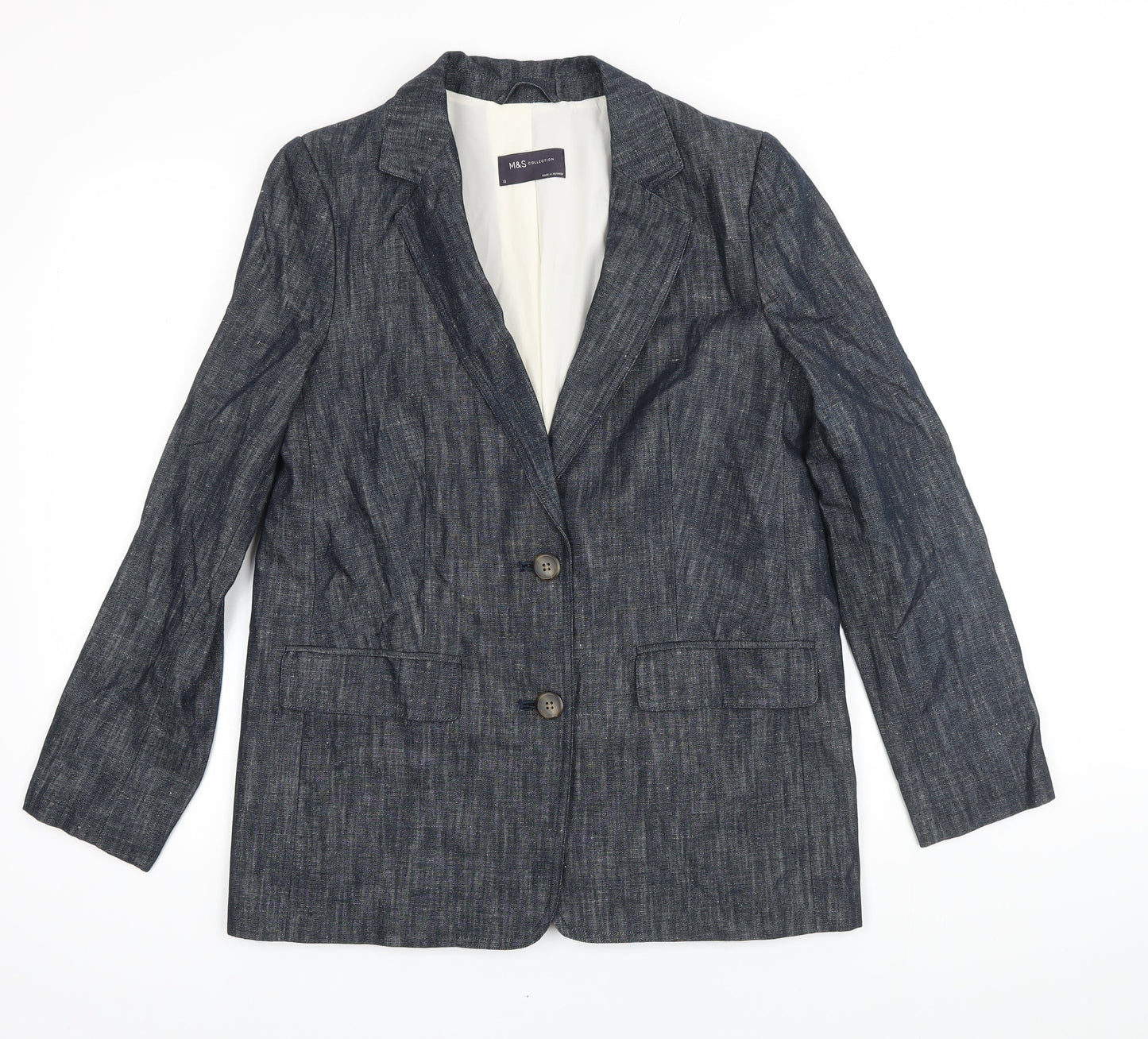 Womens UK Size 10 M&S Blue Jacket
