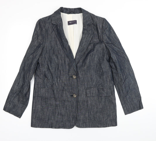 Womens UK Size 10 M&S Blue Jacket