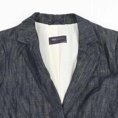 Womens UK Size 10 M&S Blue Jacket