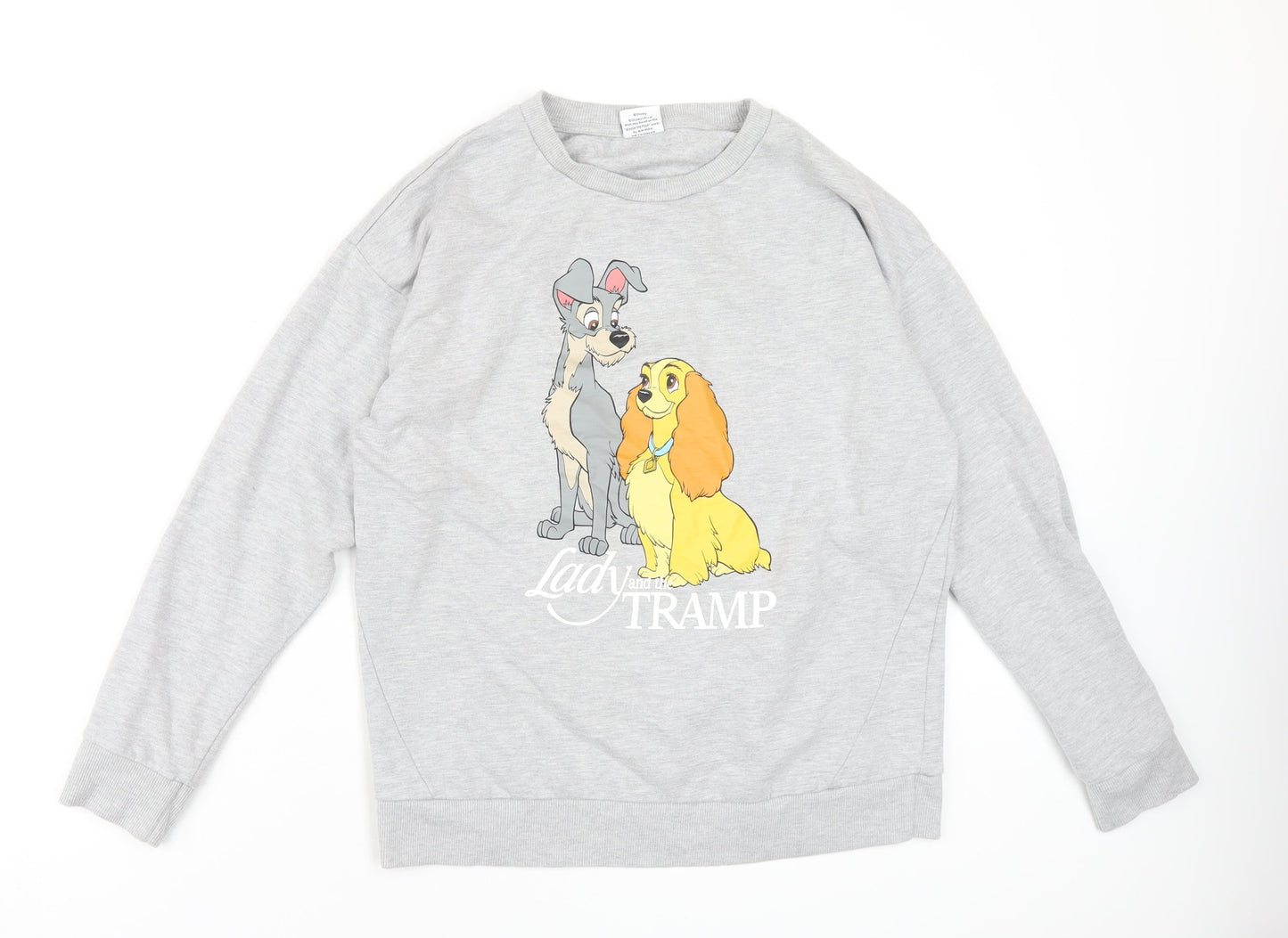 Womens UK Size 14 Disney Grey Pullover Sweatshirt