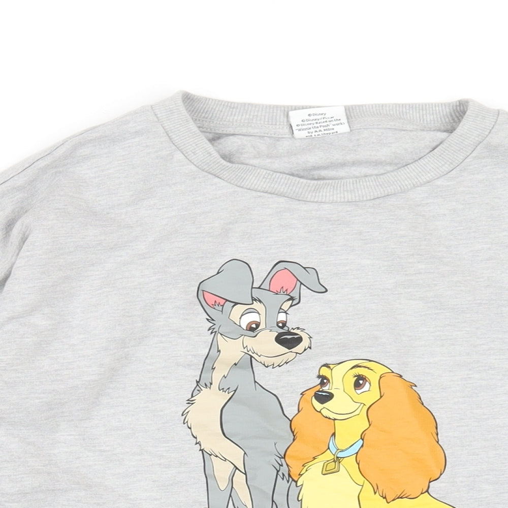 Womens UK Size 14 Disney Grey Pullover Sweatshirt