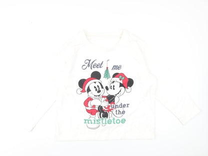 Womens UK Size 16 Disney White Pullover Sweatshirt