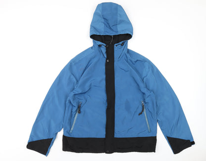 Mens UK Size S Five Centimetre Blue Rain Coat
