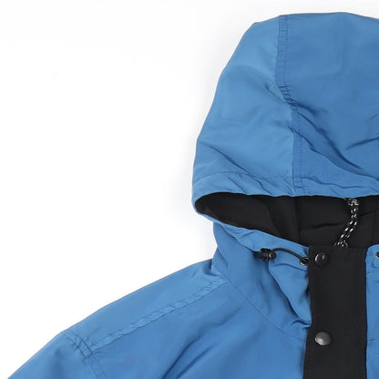 Mens UK Size S Five Centimetre Blue Rain Coat