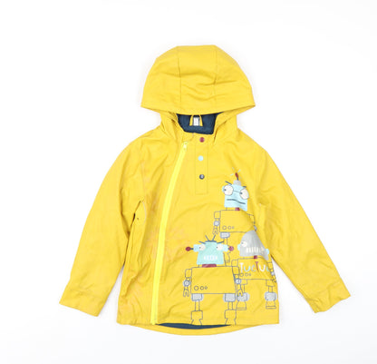 tuc tuc Boys Yellow Rain Coat Coat Size 5 Years Zip