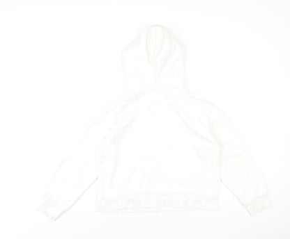 Gap Girls White Cotton Pullover Hoodie Size 10 Years Pullover