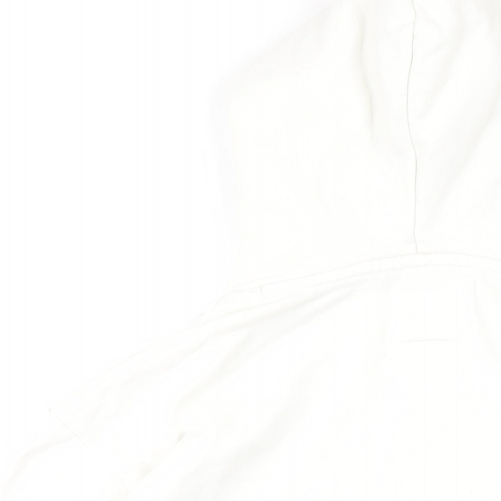 Gap Girls White Cotton Pullover Hoodie Size 10 Years Pullover