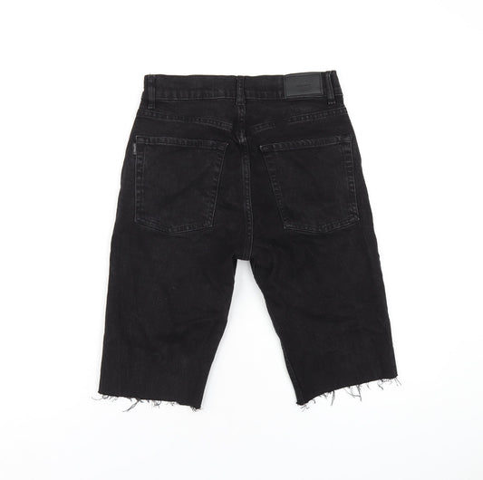 Tiffosi Mens Black Cotton Bermuda Shorts Size 28 in L12 in Regular Zip