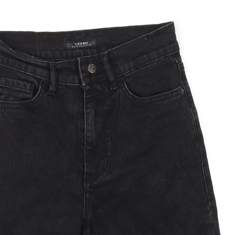 Tiffosi Mens Black Cotton Bermuda Shorts Size 28 in L12 in Regular Zip