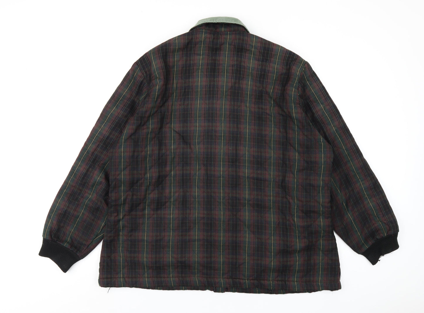 Country Casuals Womens Multicoloured Plaid Quilted Coat Size 22 Snap