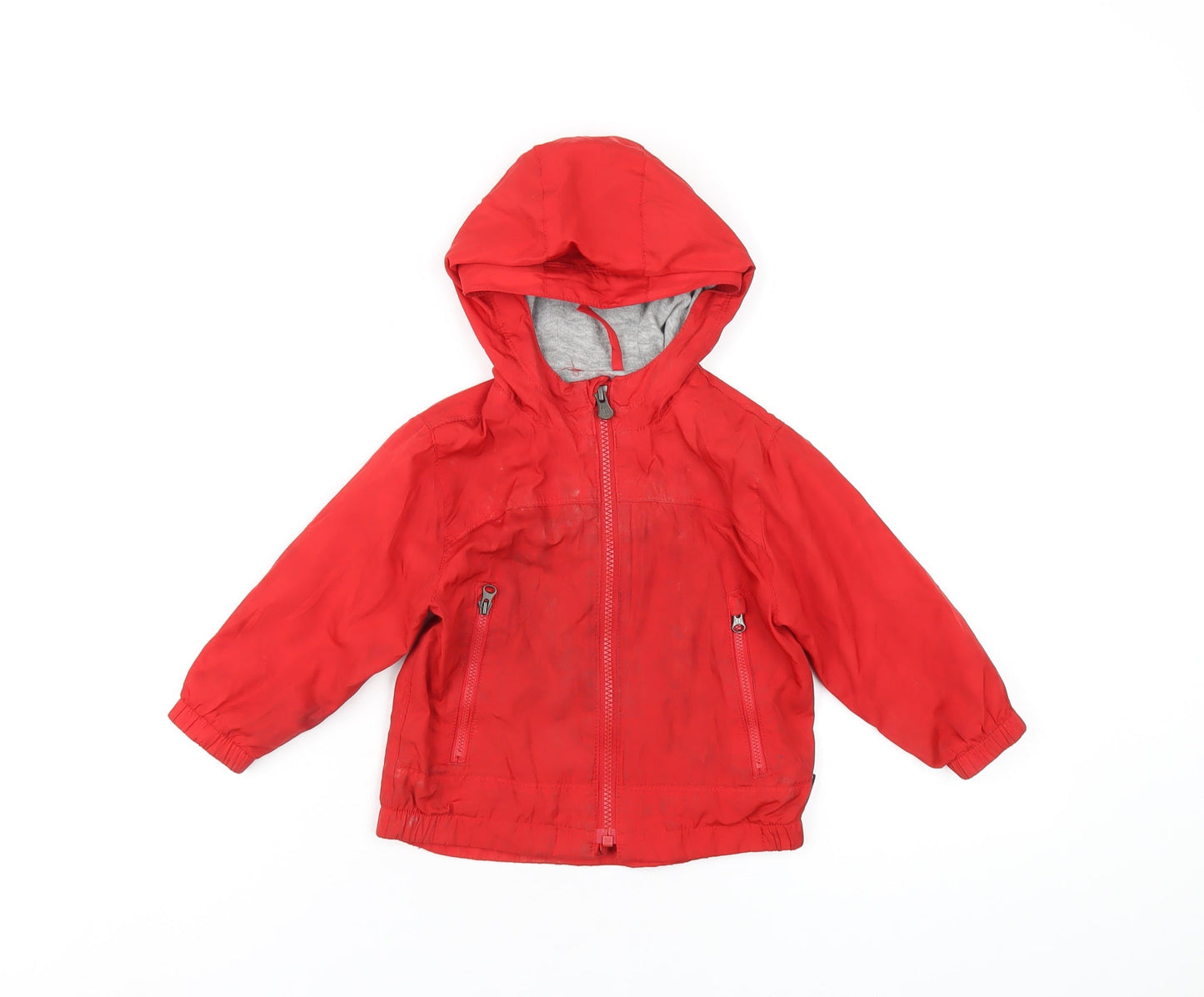 Gap Boys Red Rain Coat Coat Size 18-24 Months Zip