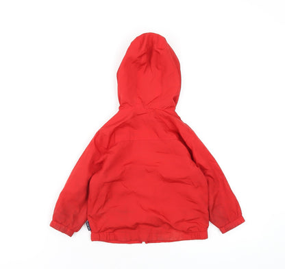 Gap Boys Red Rain Coat Coat Size 18-24 Months Zip