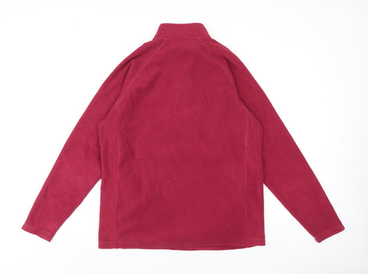 Cotton Traders Womens Pink Polyester Pullover Sweatshirt Size L Zip