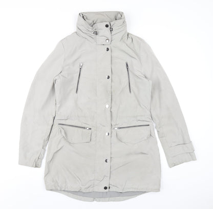 Womens UK Size 8 Monsoon Grey Rain Coat