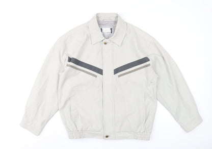 Aldon Mens Beige Jacket Coat Size M Zip