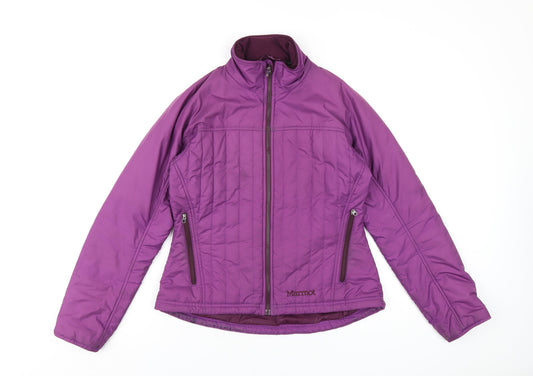 Marmot Womens Purple Puffer Jacket Coat Size S Zip