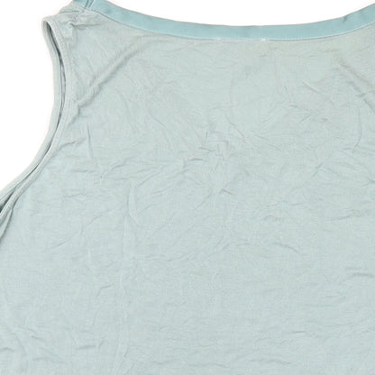 Monsoon Womens Green Viscose Basic Tank Size L V-Neck