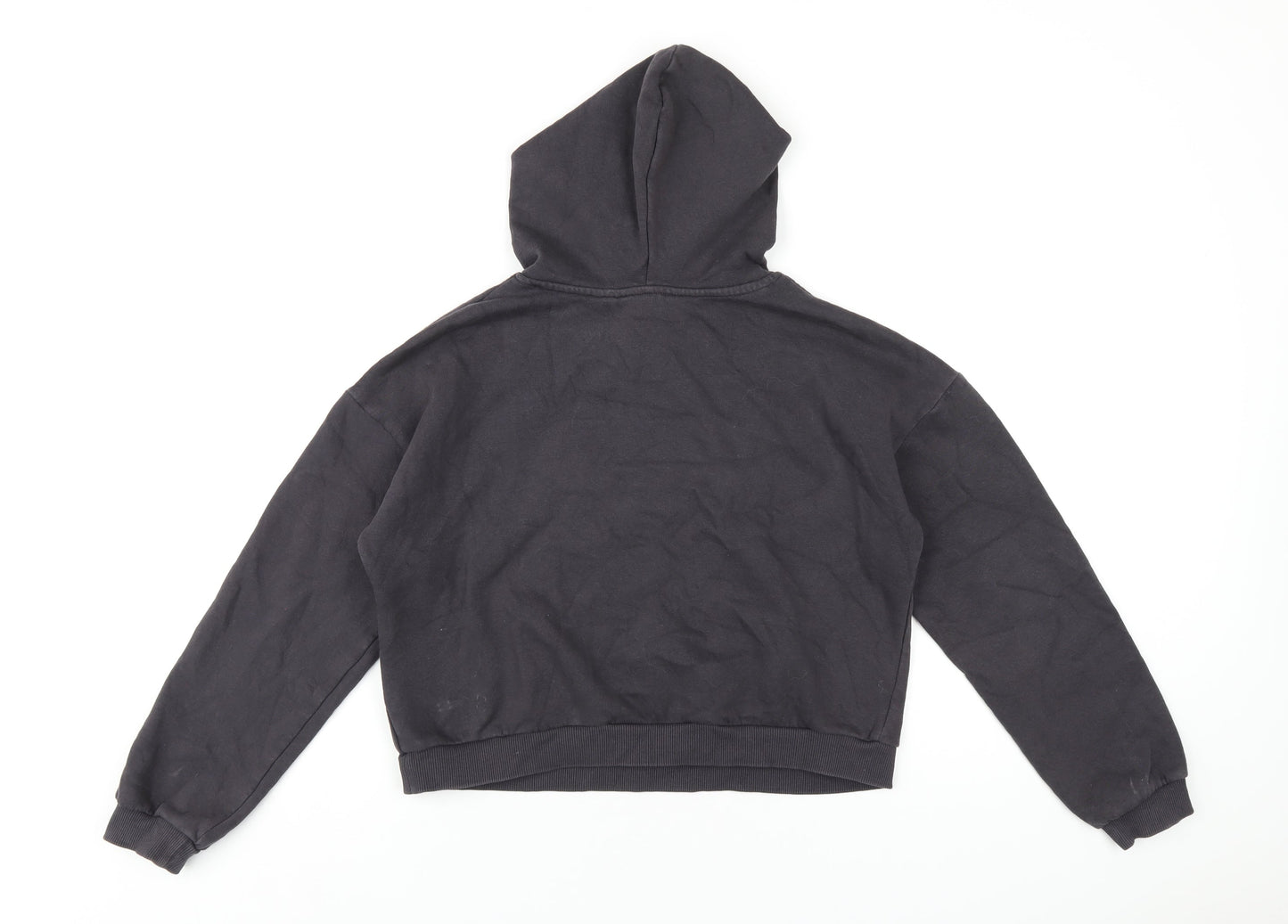 H&M Girls Grey Cotton Pullover Hoodie Size 14 Years Pullover - Garfield