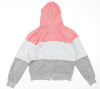 Code Mens Grey Cotton Full Zip Hoodie Size L