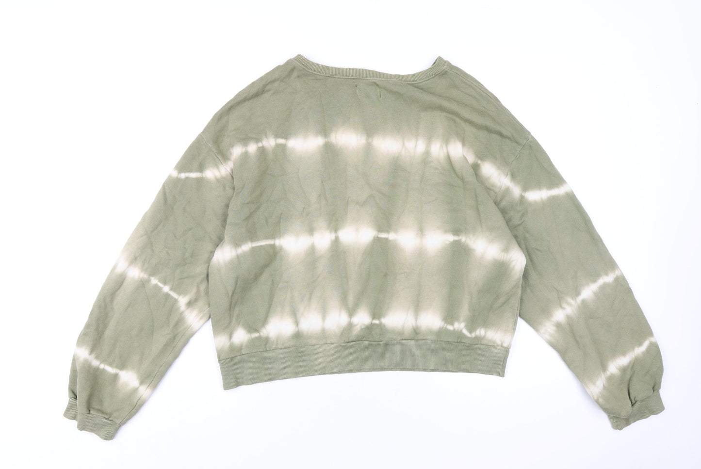 Womens UK Size M Pull&Bear Green Pullover Sweatshirt