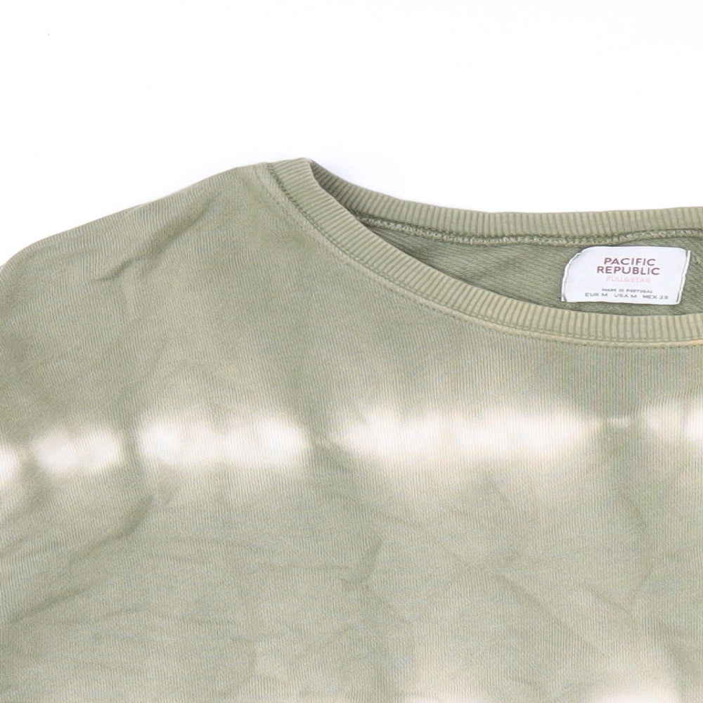 Womens UK Size M Pull&Bear Green Pullover Sweatshirt