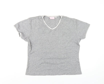 Womens UK Size 16 LA Gear Grey Basic T-Shirt