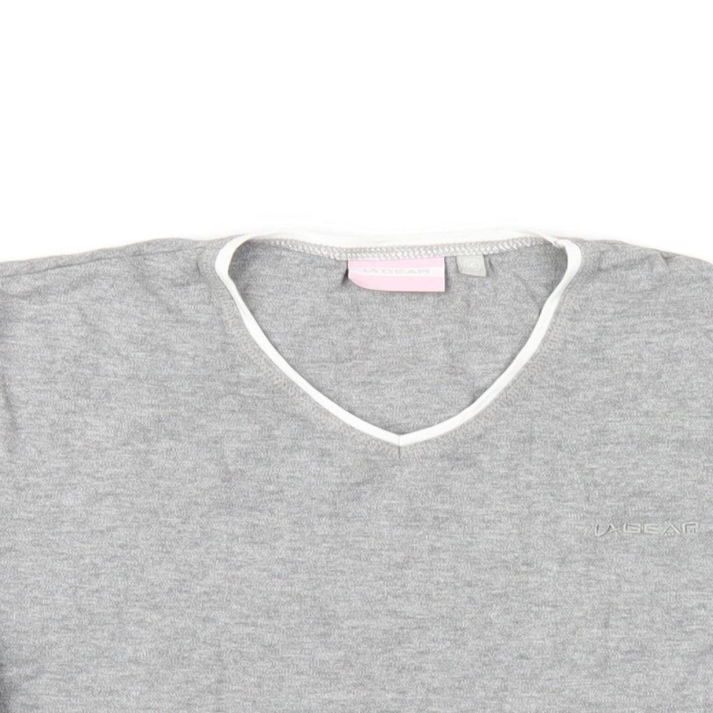 Womens UK Size 16 LA Gear Grey Basic T-Shirt