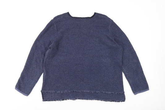 Womens UK Size 18 Olsen Blue Pullover Jumper