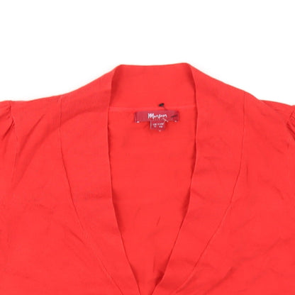 Womens UK Size 12 Monsoon Red Cardigan Jumper