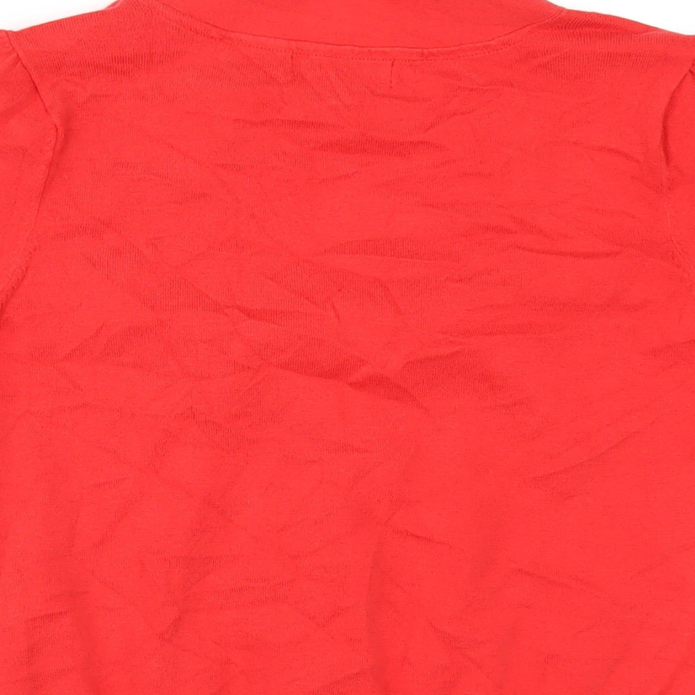 Womens UK Size 12 Monsoon Red Cardigan Jumper