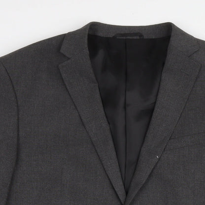 Mens UK Size 42 Burton Regular Grey Suit Jacket