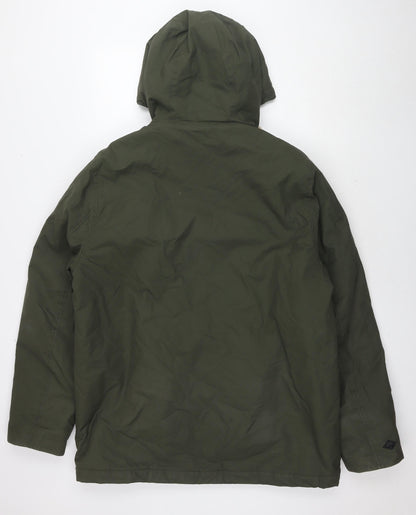 Mens UK Size L Divided by H&M Green Parka Coat