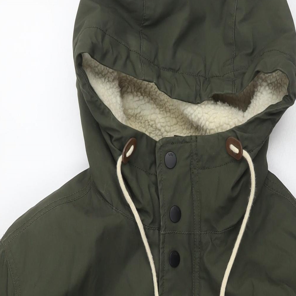 Mens UK Size L Divided by H&M Green Parka Coat