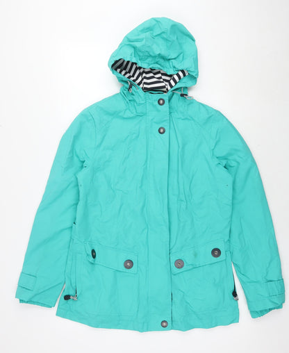 Womens UK Size 10 Marks and Spencer Blue Rain Coat