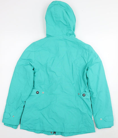 Womens UK Size 10 Marks and Spencer Blue Rain Coat