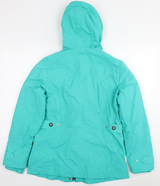Womens UK Size 10 Marks and Spencer Blue Rain Coat