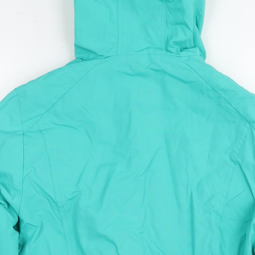 Womens UK Size 10 Marks and Spencer Blue Rain Coat