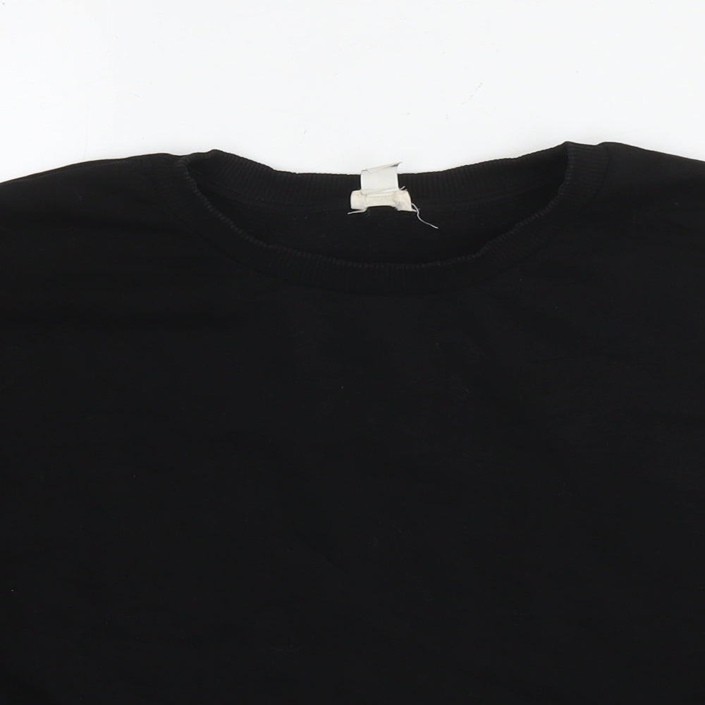 Mens UK Size S River Island Black Pullover Sweatshirt