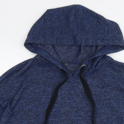 Marks & Spencer Womens Blue Polyester Pullover Hoodie Size 12 Zip